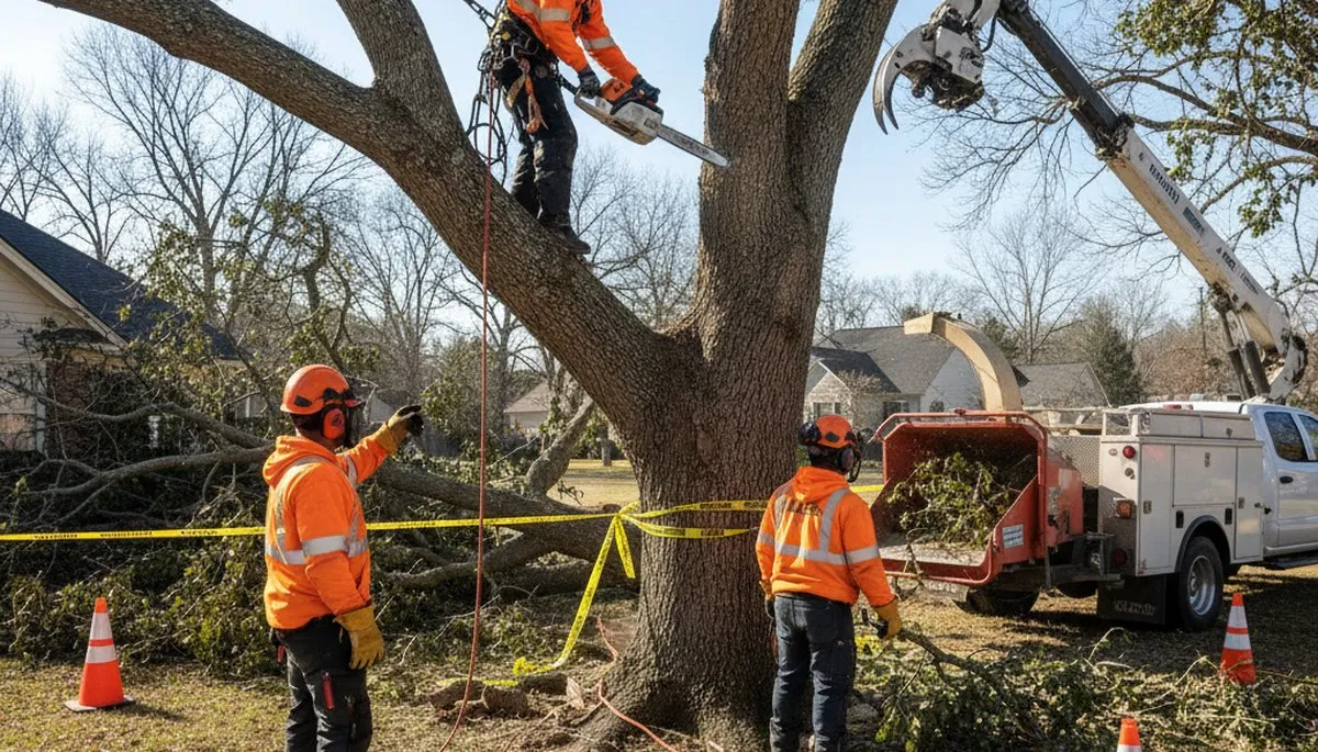 Emergency tree service in Staten Island, NY removing a fallen tree after storm damage