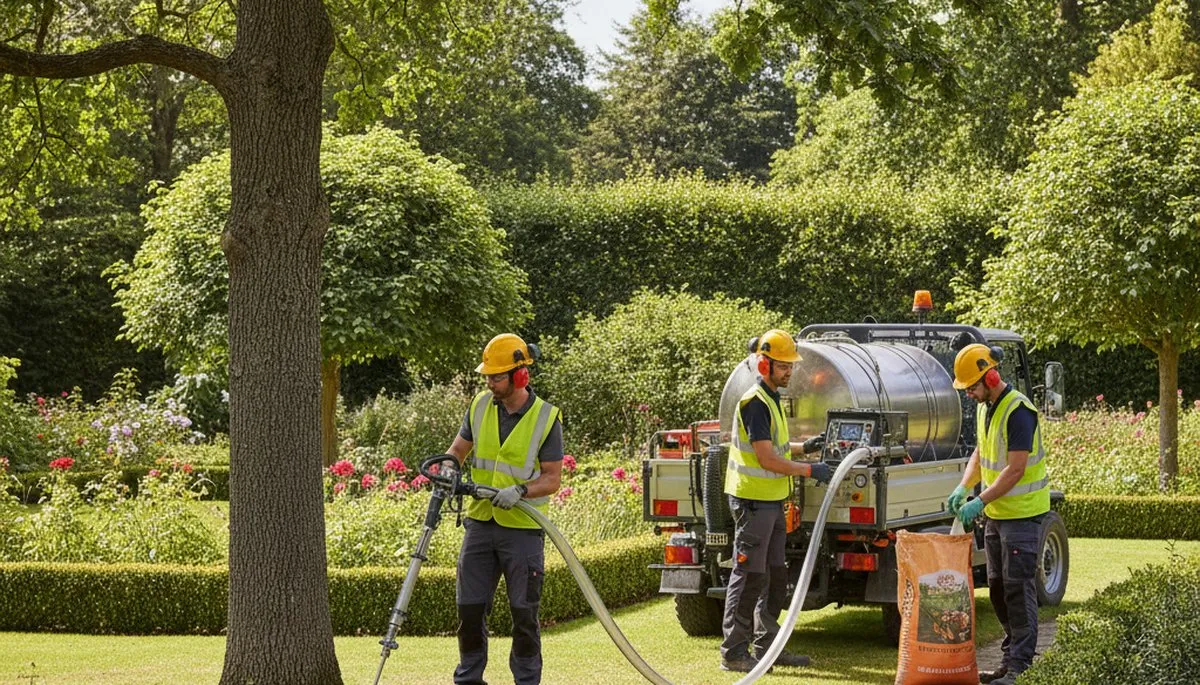 Tree fertilizing service helping a Staten Island, NY arborist nourish and strengthen stressed trees