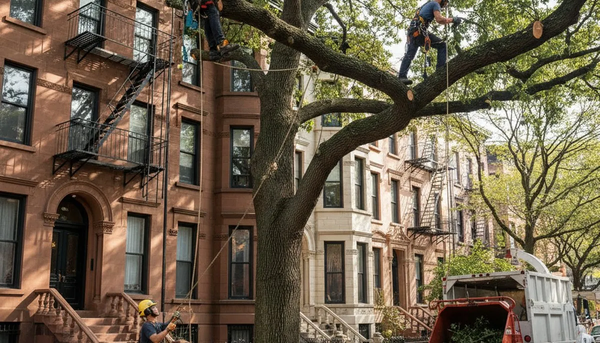 Tree service crew in Staten Island, NY providing professional tree trimming and removal services