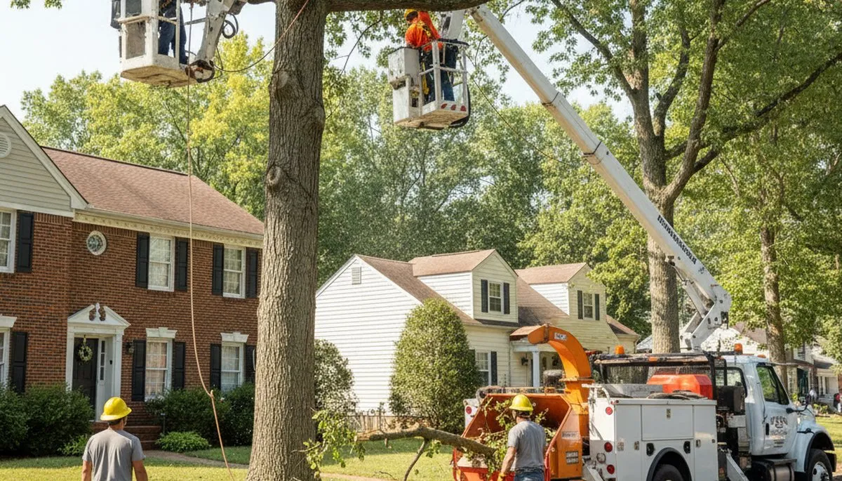Professional tree service crew in Staten Island, NY performing safe tree trimming and removal
