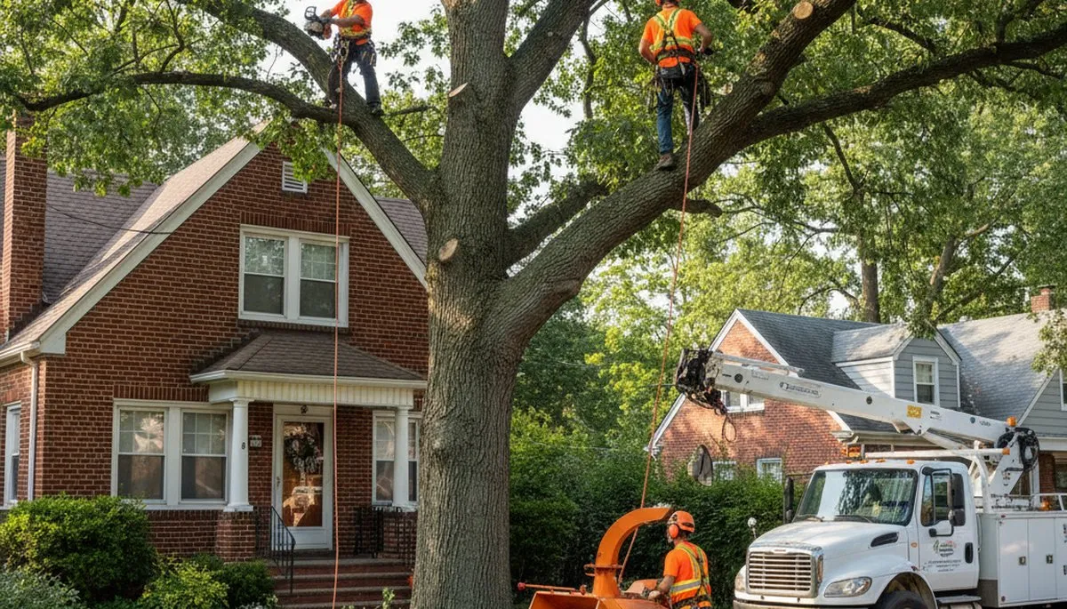Tree service crew in Staten Island, NY providing professional tree care and removal services