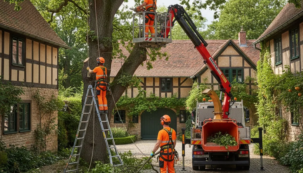 Tree service crew removing a tree in Staten Island, NY
