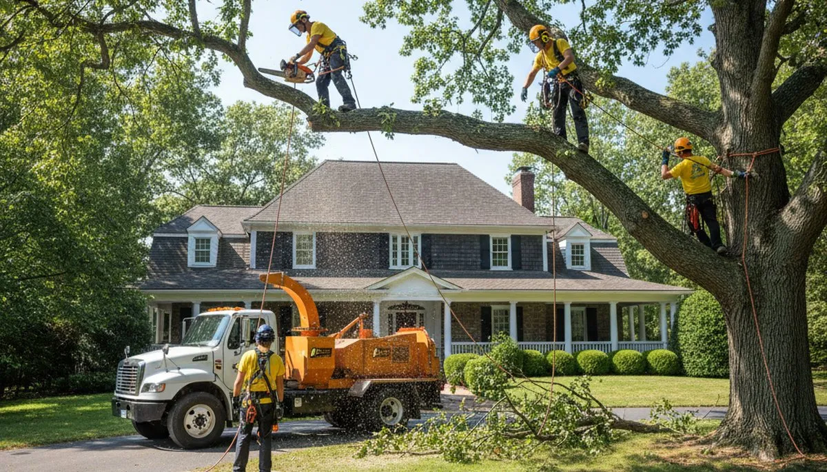 Tree service crew in Staten Island, NY providing professional tree trimming and removal services